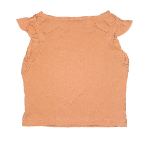 HEARTSTRINGS Orange Short Sleeve Tee with Flower Detail - Picture 4 of 4